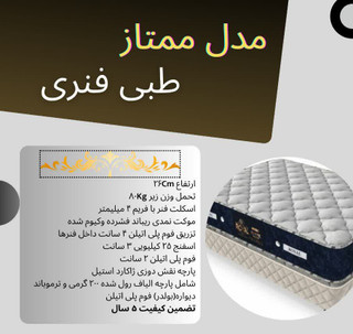 تشک رویال مدل ممتاز۹۰×۲۰۰