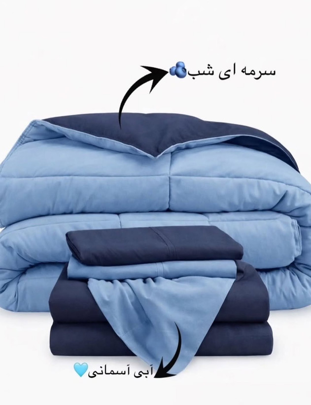 روتختی رنگ دو رو و تک رو نخ شاین پنبه یک نفر ۴تیکه